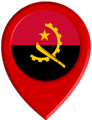 Location Pin Angola Africa Flags 