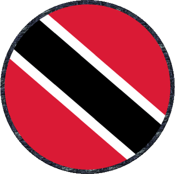 Rond Trinité et Tobago Amériques Drapeaux 