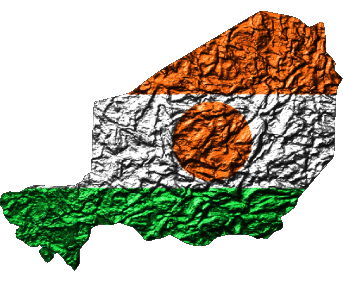 Map Niger Africa Flags 