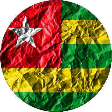 Rond Togo Afrika Fahnen 