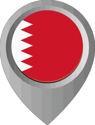 Standort-Pin Bahrain Asien Fahnen 