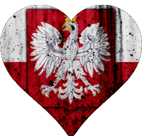 Cuore Polonia Europa Bandiere 