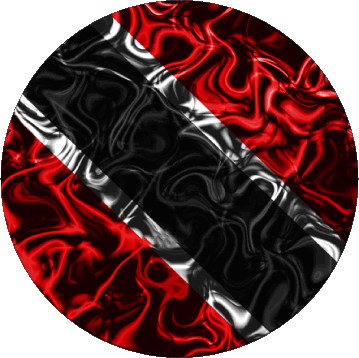 Rond Trinité et Tobago Amériques Drapeaux 