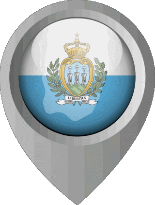 Standort-Pin San Marino Europa Fahnen 