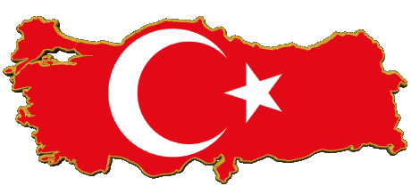 Carta Geografica Turchia Asia Bandiere 