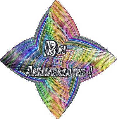 018 Transparent Background Abstrait - Géométrique Bon Anniversaire French Messages 