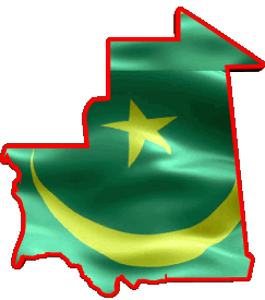 Carta Geografica Mauritania Africa Bandiere 
