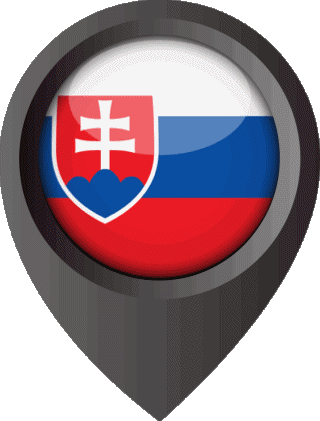 Epingle de Localisation Slovaquie Europe Drapeaux 