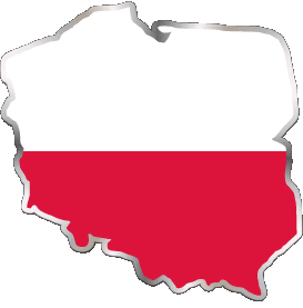 Carta Geografica Polonia Europa Bandiere 