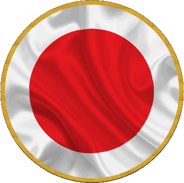 Runde Japan Asien Fahnen 