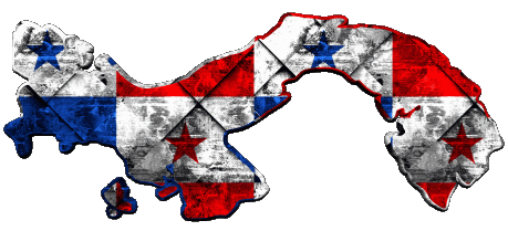 Mapa Panamá América Banderas 