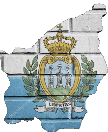 Mapa San Marino Europa Banderas 