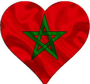 Cuore Marocco Africa Bandiere 