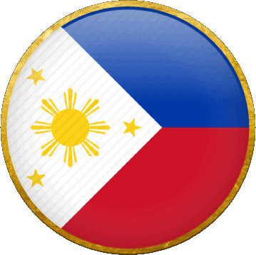 Round Philippines Asia Flags 