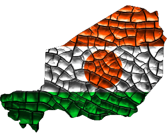 Map Niger Africa Flags 
