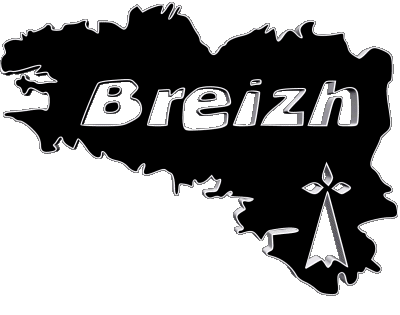 Map Brittany Regions France Flags 