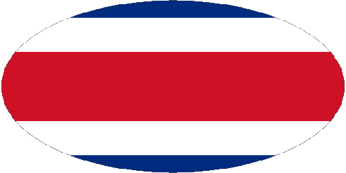 Oval 01 Costa Rica América Banderas 