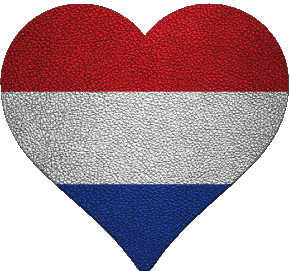 Cuore Paesi Bassi Europa Bandiere 