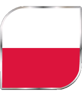 Carré Pologne Europe Drapeaux 