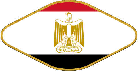 Oval 02 Egipto África Banderas 