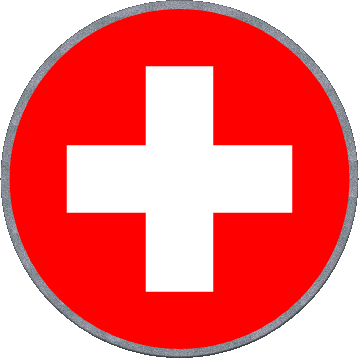 Round Swiss Europe Flags 