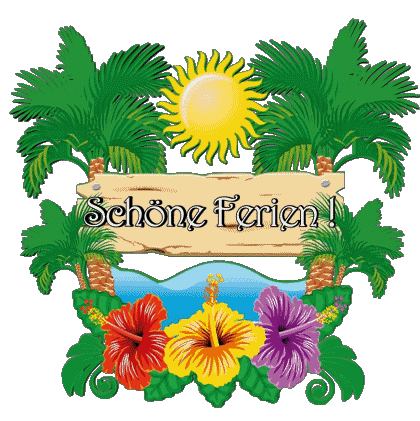 24 Fondo transparente Schöne Ferien Alemán Mensajes 