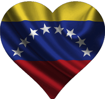 Heart Venezuela America Flags 