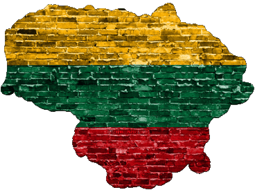 Map Lithuania Europe Flags 