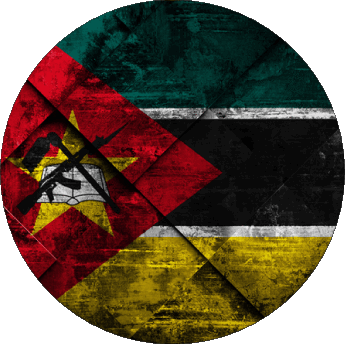 Rond Mozambique Africa Flags 