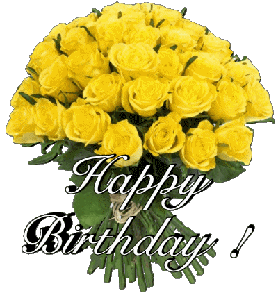 015 Sfondo trasparente Floral Happy Birthday Inglese Messagi 