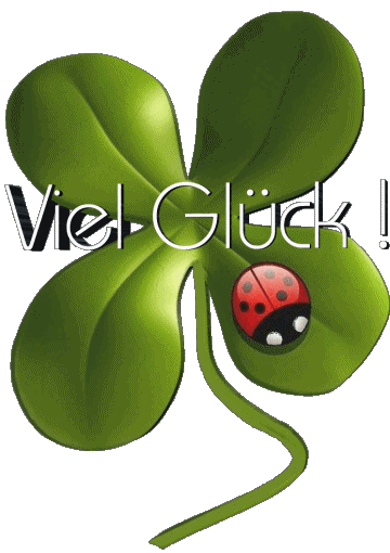 01 Sfondo trasparente Viel Glück Tedesco Messagi 