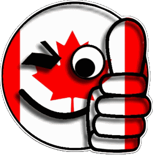 Smiley - OK Canada Amériques Drapeaux 