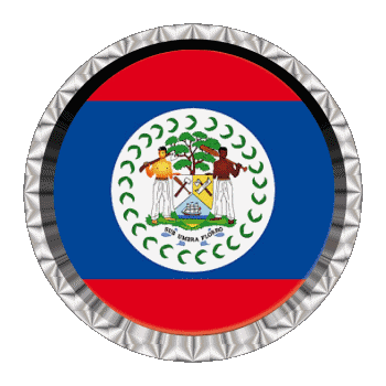 Rond - Anneaux Belize Amériques Drapeaux 