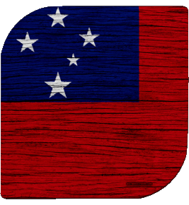 Carré Samoa Océanie Drapeaux 