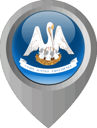 Epingle de Localisation Louisiane U.S.A - Etats Amériques Drapeaux 