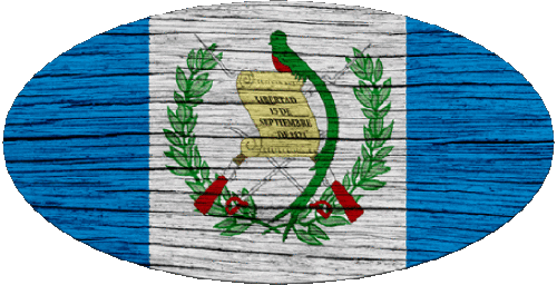 Ovale Guatemala Amériques Drapeaux 