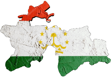 Mapa Tayikistán Asia Banderas 