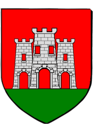 Blazon-Blazon DOMFRONT EN POIRAIE 61 Departments - Cities France Flags 