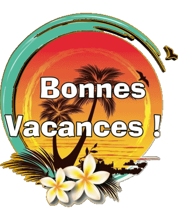 01 Fondo transparente Bonnes Vacances Francés Mensajes 
