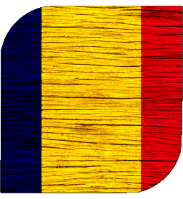 Quadrato Chad Africa Bandiere 