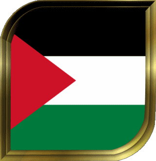 Square Palestine Asia Flags 