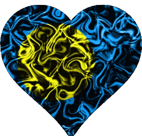 Corazón Palau Oceanía Banderas 