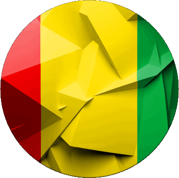 Runde Guinea Afrika Fahnen 