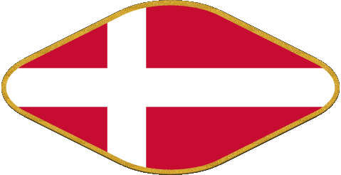 Oval Denmark Europe Flags 