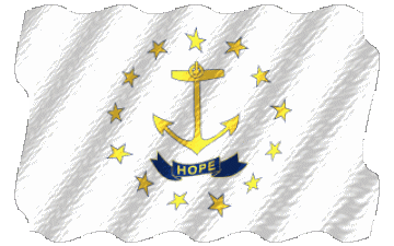 Ondulation Rhode Island U.S.A - Etats Amériques Drapeaux 