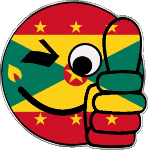 Smiley - OK Grenade iles Amériques Drapeaux 