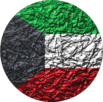 Tondo Kuwait Asia Bandiere 