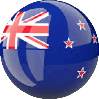 Runde Neuseeland Ozeanien Fahnen 