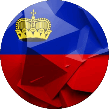 Round Liechtenstein Europe Flags 