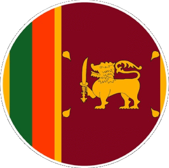 Rond Sri Lanka Asie Drapeaux 